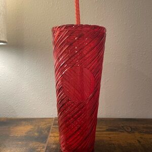 Starbucks Scarlet Swirl Tumbler with Straw